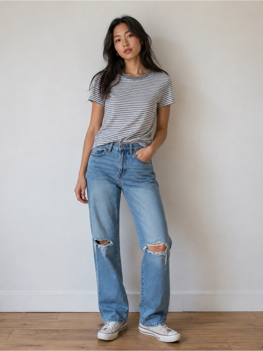 Celebrity Pink Washed Denim Ripped Skinny Jeans